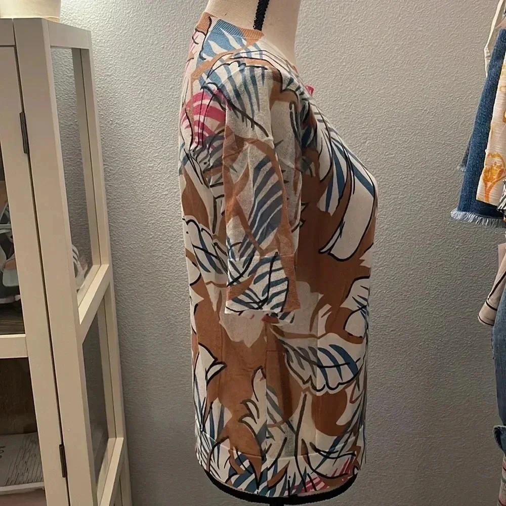 J. Crew Brown Leaf Top